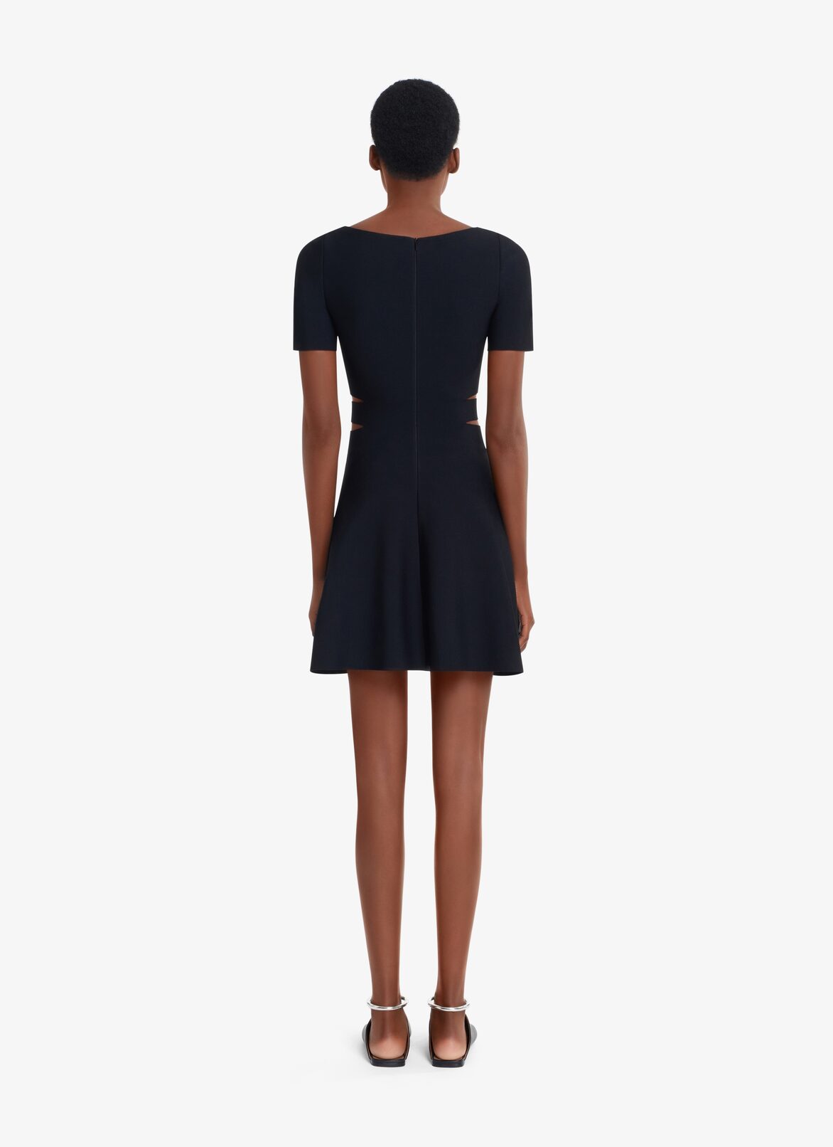 KNIT SKATER DRESS ALAÏA BLACK KNIT SKATER DRESS